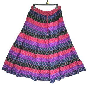 Vintage Classic Made in India Boho Gypsy Maxi Skirt - Free Size